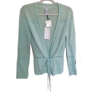 🆕️ Alexandra Bartlett Lambswool Rabbit Hair Blend Tie Front Cardigan